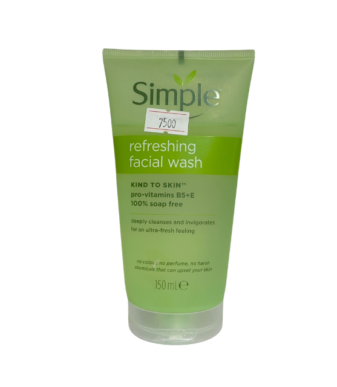 Simple refreshing face wash