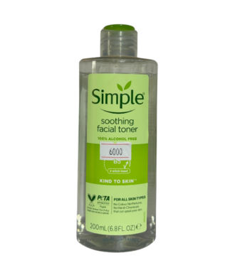 Simple soothing face toner
