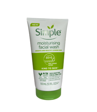 Simple moisturizing face wash